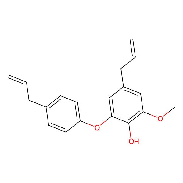 2D Structure of 2-Methoxy-4-prop-2-enyl-6-(4-prop-2-enylphenoxy)phenol