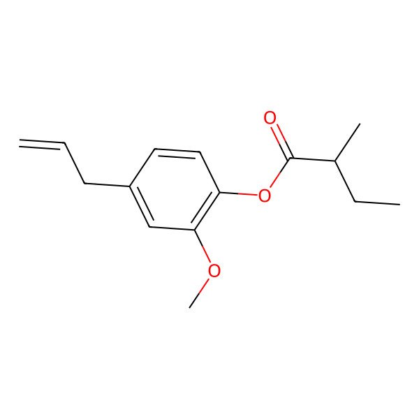 2D Structure of (2-methoxy-4-prop-2-enylphenyl) (2R)-2-methylbutanoate