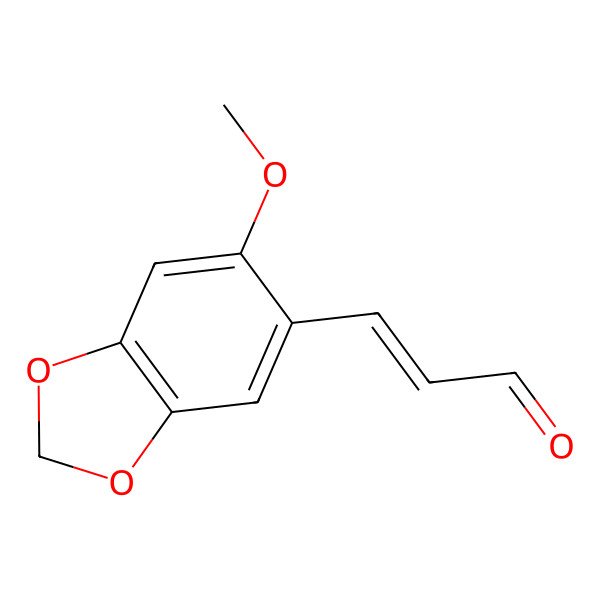 2D Structure of 2-Methoxy-4,5-methylendioxyzimtaldehyd