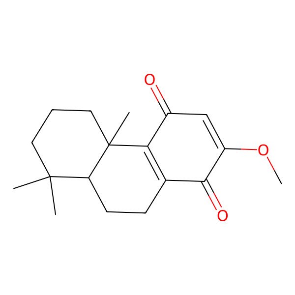 2D Structure of 2-Methoxy-4b,8,8-trimethyl-5,6,7,8a,9,10-hexahydrophenanthrene-1,4-dione 2D Structure of 2-Methoxy-4b,8,8-trimethyl-5,6,7,8a,9,10-hexahydrophenanthrene-1,4-dione