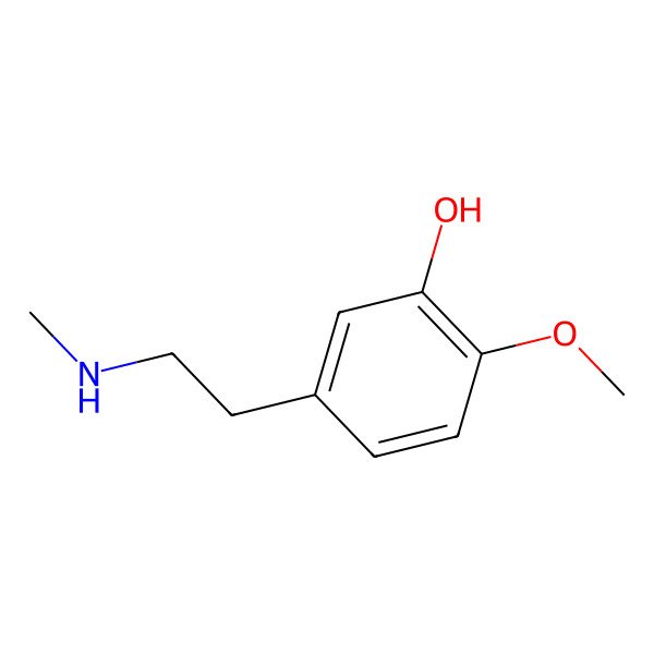 2D Structure of 2-Methoxy-5-[2-(methylamino)ethyl]phenol