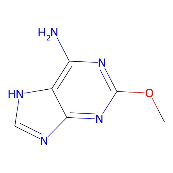 2D Structure of 2-methoxy-7H-purin-6-amine