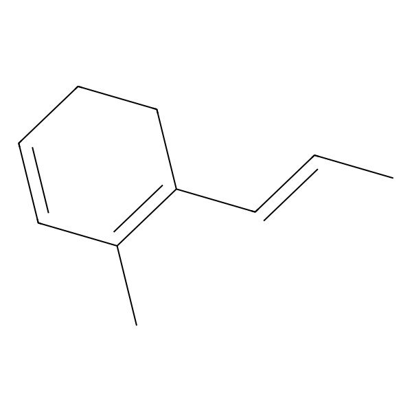 2D Structure of 2-methyl-1-[(E)-prop-1-enyl]cyclohexa-1,3-diene