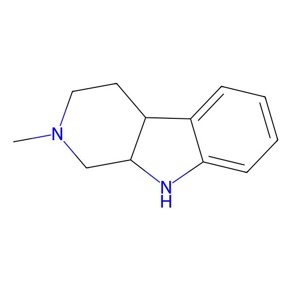 2D Structure of 2-Methyl-1,3,4,4a,9,9a-hexahydropyrido[3,4-b]indole