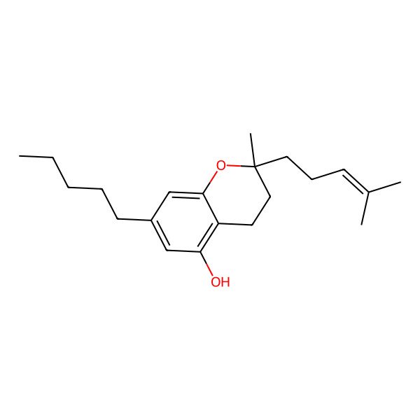 2D Structure of 2-Methyl-2-(4-methylpent-3-enyl)-7-pentyl-3,4-dihydrochromen-5-ol