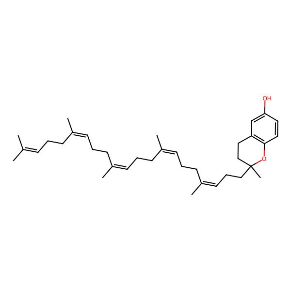 2D Structure of 2-Methyl-2-(4,8,12,16,20-pentamethylhenicosa-3,7,11,15,19-pentaenyl)-3,4-dihydrochromen-6-ol