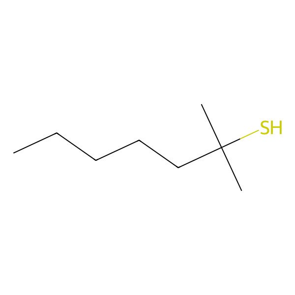 2D Structure of 2-Methyl-2-heptanethiol