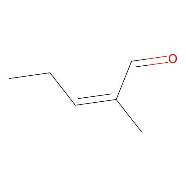 2D Structure of 2-Methyl-2-pentenal, (2Z)-