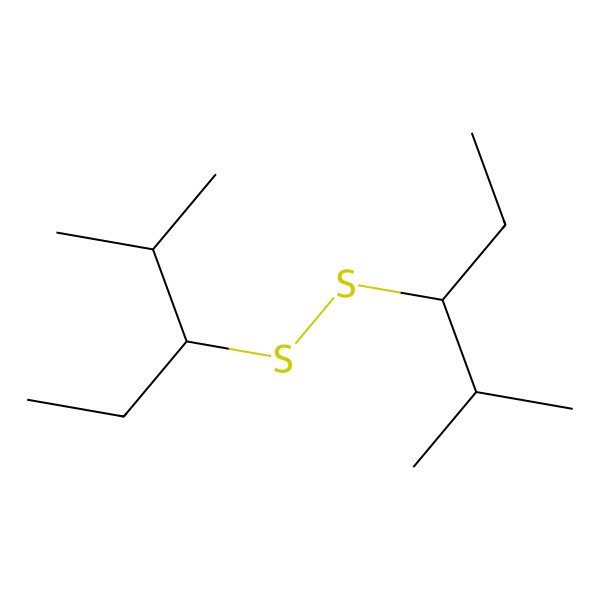 2D Structure of 2-Methyl-3-(2-methylpentan-3-yldisulfanyl)pentane