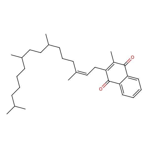 2D Structure of 2-Methyl-3-(3,7,10,15-tetramethylhexadec-2-enyl)naphthalene-1,4-dione