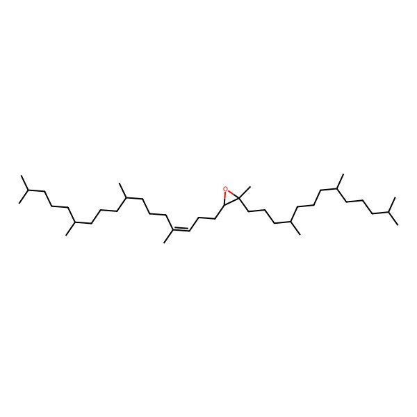 2D Structure of 2-Methyl-3-(4,8,12,16-tetramethylheptadec-3-enyl)-2-(4,8,12-trimethyltridecyl)oxirane