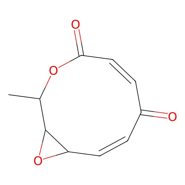 2D Structure of 2-Methyl-3,11-dioxabicyclo[8.1.0]undeca-5,8-diene-4,7-dione