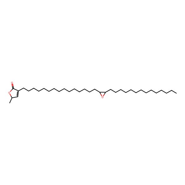 2D Structure of 2-methyl-4-[15-(3-tetradecyloxiran-2-yl)pentadecyl]-2H-furan-5-one