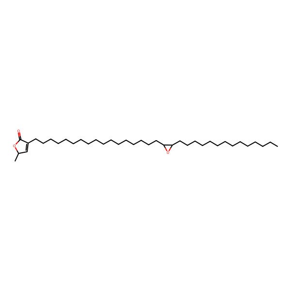 2D Structure of 2-methyl-4-[17-(3-tetradecyloxiran-2-yl)heptadecyl]-2H-furan-5-one