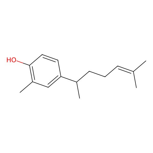 2D Structure of 4-(1',5'-Dimethylhex-4'-Enyl)-2-Methylphenol