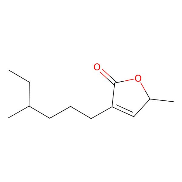 2D Structure of 2-methyl-4-(4-methylhexyl)-2H-furan-5-one