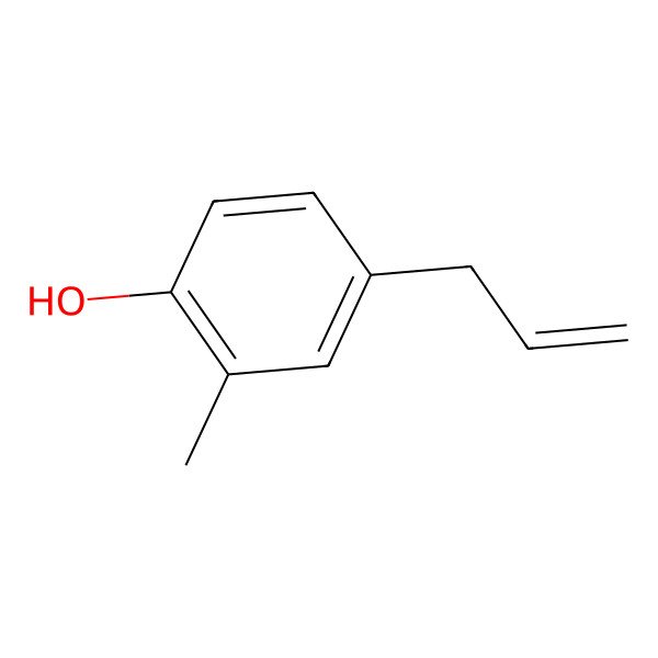 2D Structure of 2-Methyl-4-allyl-phenol