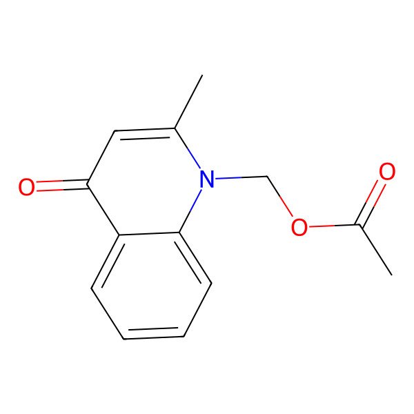 2D Structure of (2-Methyl-4-oxoquinolin-1-yl)methyl acetate 2D Structure of (2-Methyl-4-oxoquinolin-1-yl)methyl acetate
