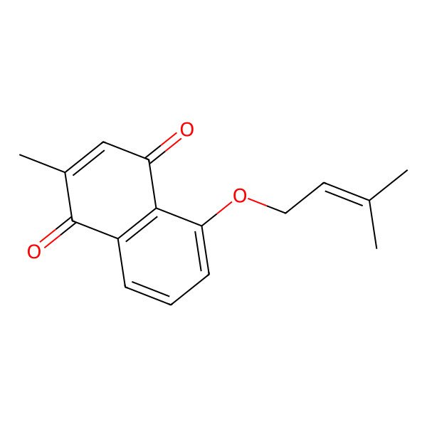 2D Structure of 2-Methyl-5-(3-methylbut-2-enoxy)naphthalene-1,4-dione