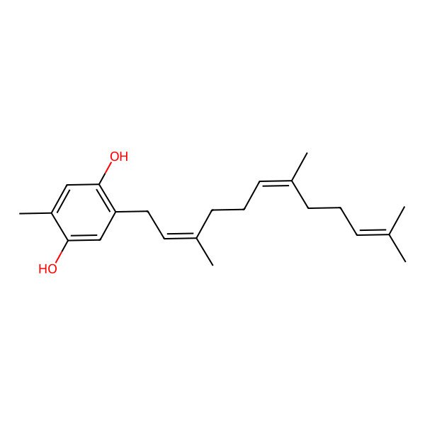 2D Structure of 2-Methyl-5-(3,7,11-trimethyldodeca-2,6,10-trienyl)benzene-1,4-diol