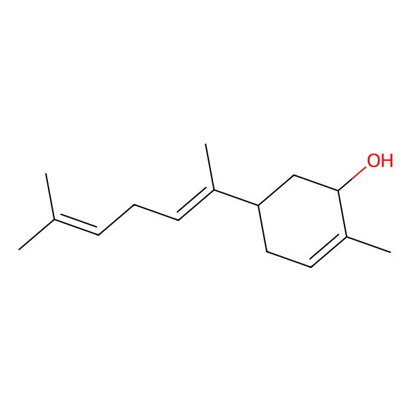 2D Structure of 2-Methyl-5-(6-methylhepta-2,5-dien-2-yl)cyclohex-2-en-1-ol