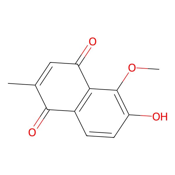 2D Structure of 2-Methyl-5-methoxy-6-hydroxy-1,4-naphthoquinone