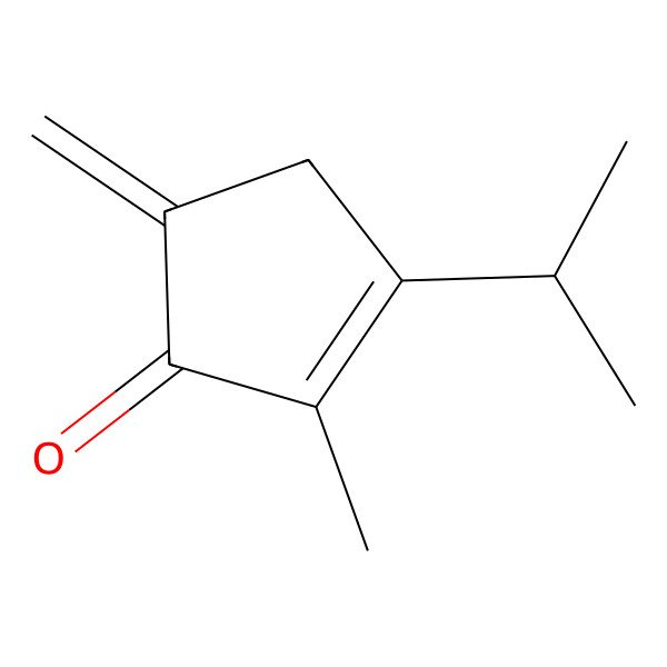 2D Structure of 2-Cyclopenten-1-one, 2-methyl-5-methylene-3-(1-methylethyl)-