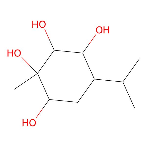 2D Structure of 2-Methyl-5-propan-2-ylcyclohexane-1,2,3,4-tetrol