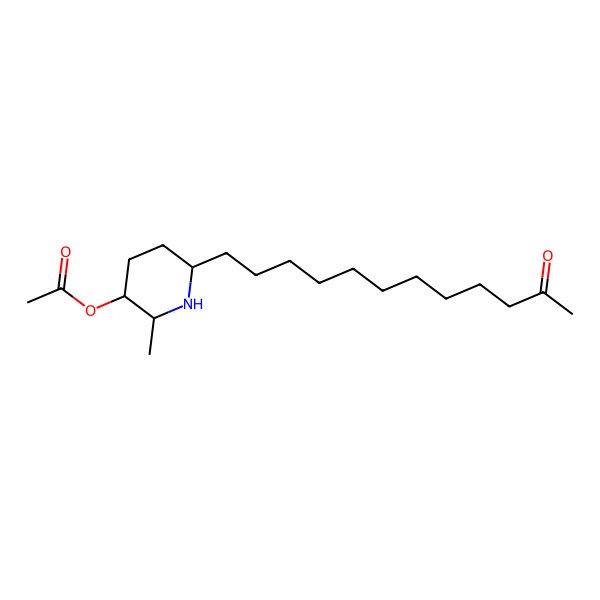 2D Structure of [2-Methyl-6-(11-oxododecyl)piperidin-3-yl] acetate
