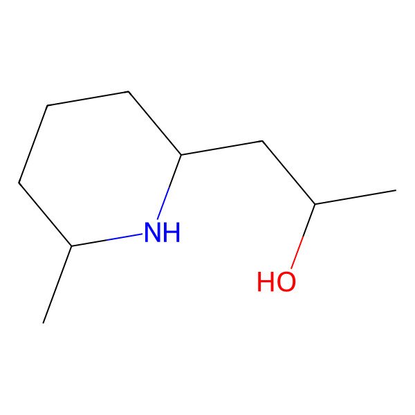 2D Structure of 2-Methyl-6-(2-hydroxypropyl)piperidine