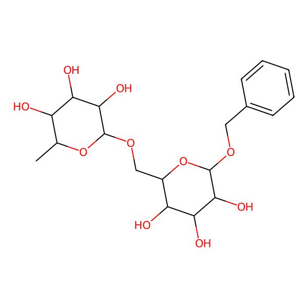 2D Structure of 2-Methyl-6-[(3,4,5-trihydroxy-6-phenylmethoxyoxan-2-yl)methoxy]oxane-3,4,5-triol