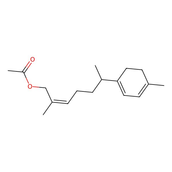2D Structure of [2-Methyl-6-(4-methylcyclohexa-1,3-dien-1-yl)hept-2-enyl] acetate