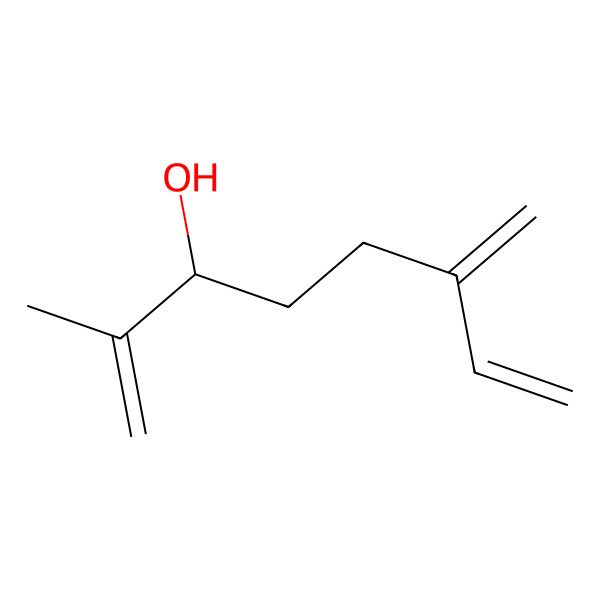 2D Structure of 2-Methyl-6-methylene-1,7-octadien-3-ol