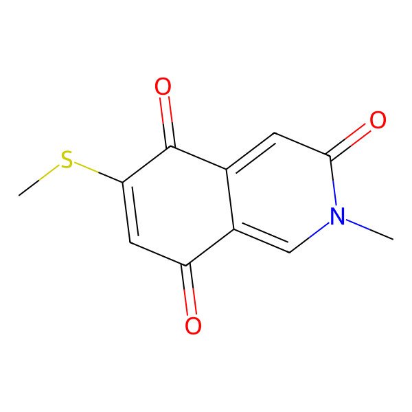2D Structure of 2-Methyl-6-methylsulfanylisoquinoline-3,5,8-trione