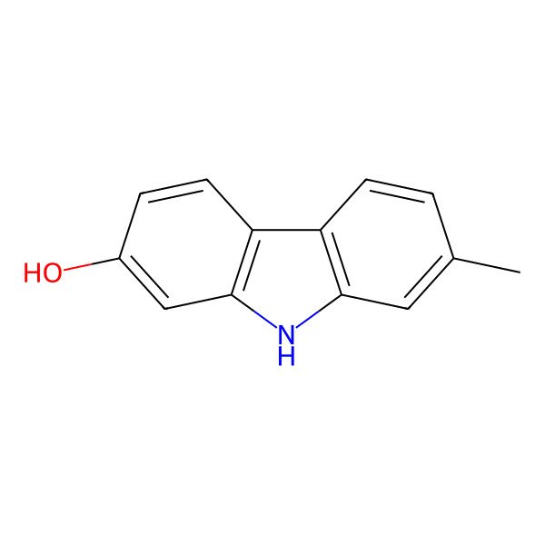 2D Structure of 2-Methyl-7-hydroxycarbazole