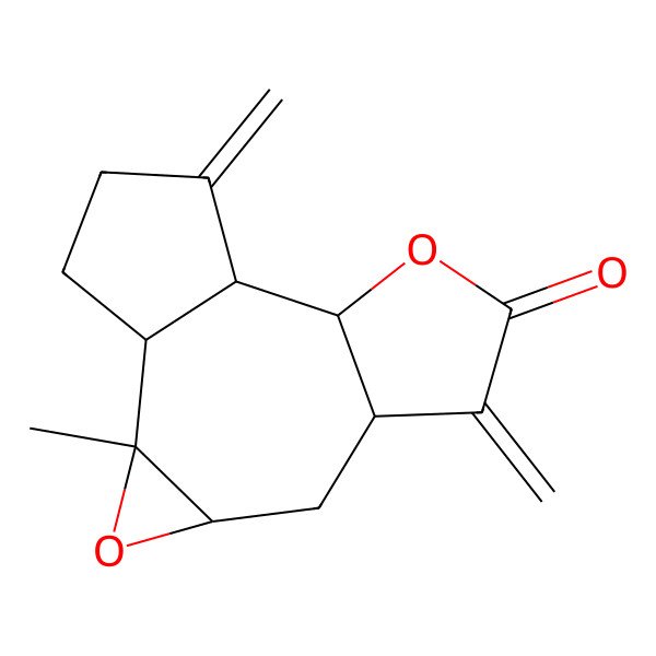 2D Structure of 2-Methyl-7,12-dimethylidene-3,9-dioxatetracyclo[9.3.0.02,4.06,10]tetradecan-8-one