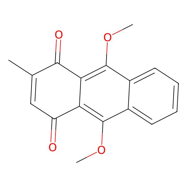 2D Structure of 9,10-Dimethoxy-2-methylanthracene-1,4-dione 2D Structure of 9,10-Dimethoxy-2-methylanthracene-1,4-dione
