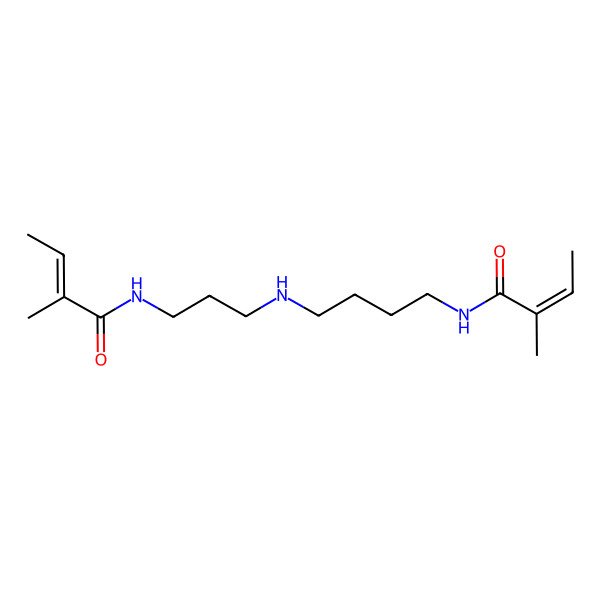 2D Structure of 2-methyl-N-[4-[3-(2-methylbut-2-enoylamino)propylamino]butyl]but-2-enamide