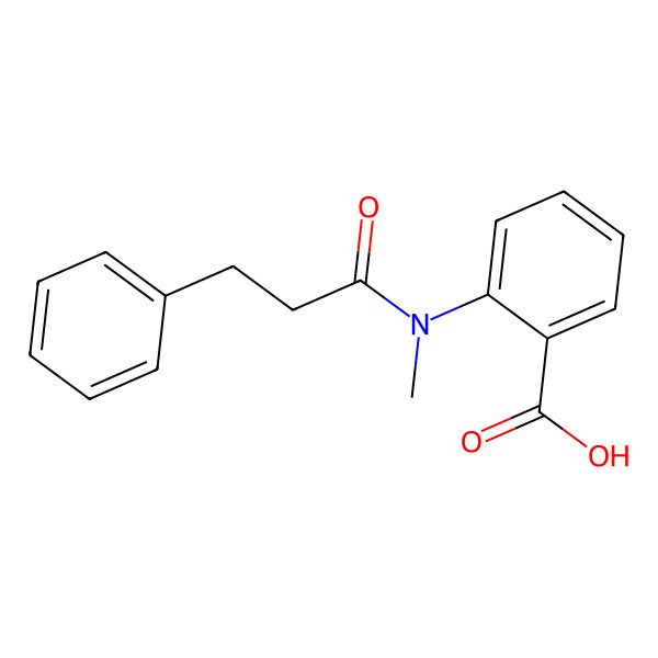 2D Structure of 2-[Methyl(3-phenylpropanoyl)amino]benzoic acid
