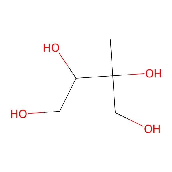 2D Structure of 2-Methylbutane-1,2,3,4,-tetrol