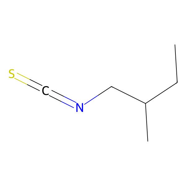 2D Structure of 2-Methylbutyl isothiocyanate