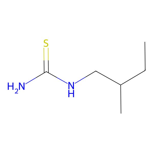 2D Structure of 2-Methylbutylthiourea