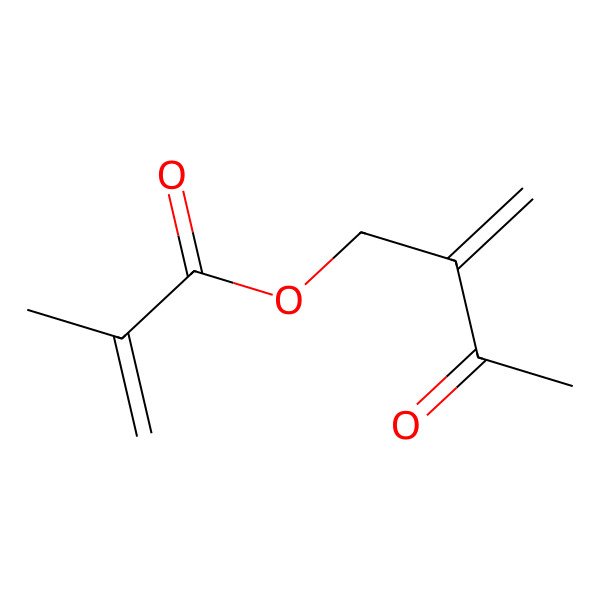 2D Structure of (2-Methylidene-3-oxobutyl) 2-methylprop-2-enoate