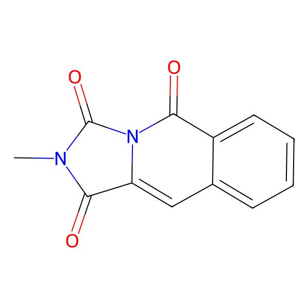 2D Structure of 2-methylimidazo(1,5-b)isoquinoline-1,3,5(2H)-trione