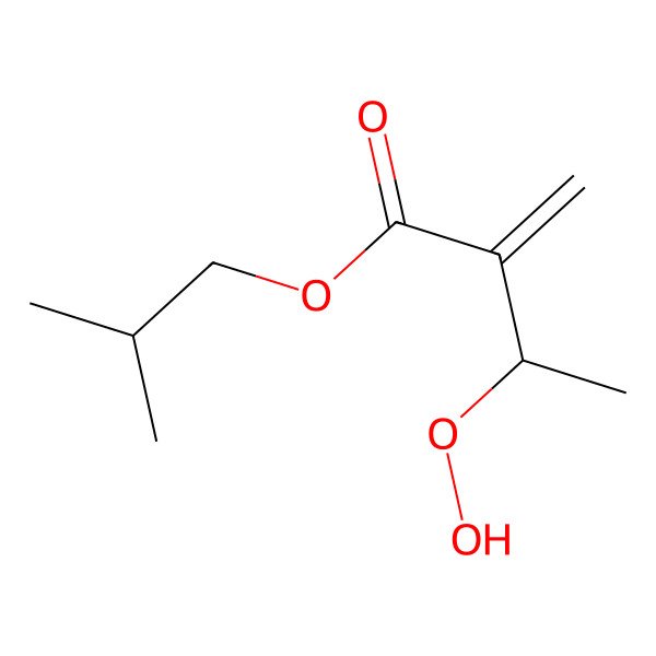 2D Structure of 2-Methylpropyl 3-hydroperoxy-2-methylidenebutanoate