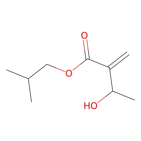 2D Structure of 2-methylpropyl (3S)-3-hydroxy-2-methylidenebutanoate