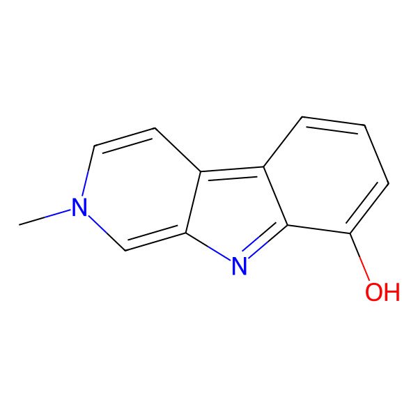 2D Structure of 2-Methylpyrido[3,4-b]indol-8-ol