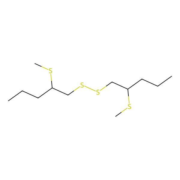 2D Structure of 2-Methylsulfanyl-1-(2-methylsulfanylpentyldisulfanyl)pentane