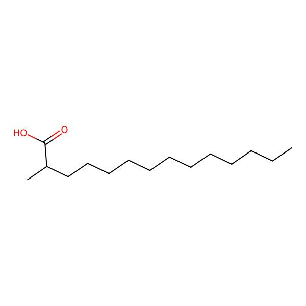2D Structure of Tetradecanoic acid, 2-methyl-