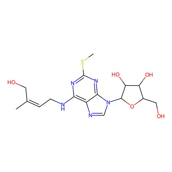 2D Structure of 2-Methylthioribosyl-trans-zeatin